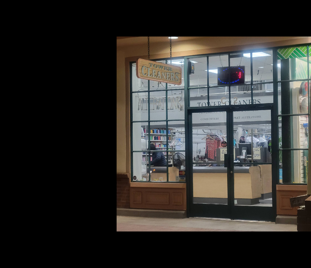Tower Cleaners storefront at 156 E Bonita Ave, San Dimas CA